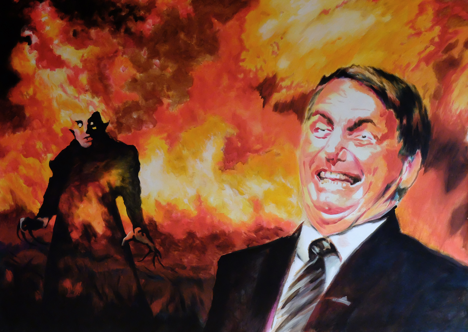 Bolsonatu do Brasil / 2019 / Acryl painting/ 90*120 cm © Gabriele Riedel / https://gabriele-riedel-art.de