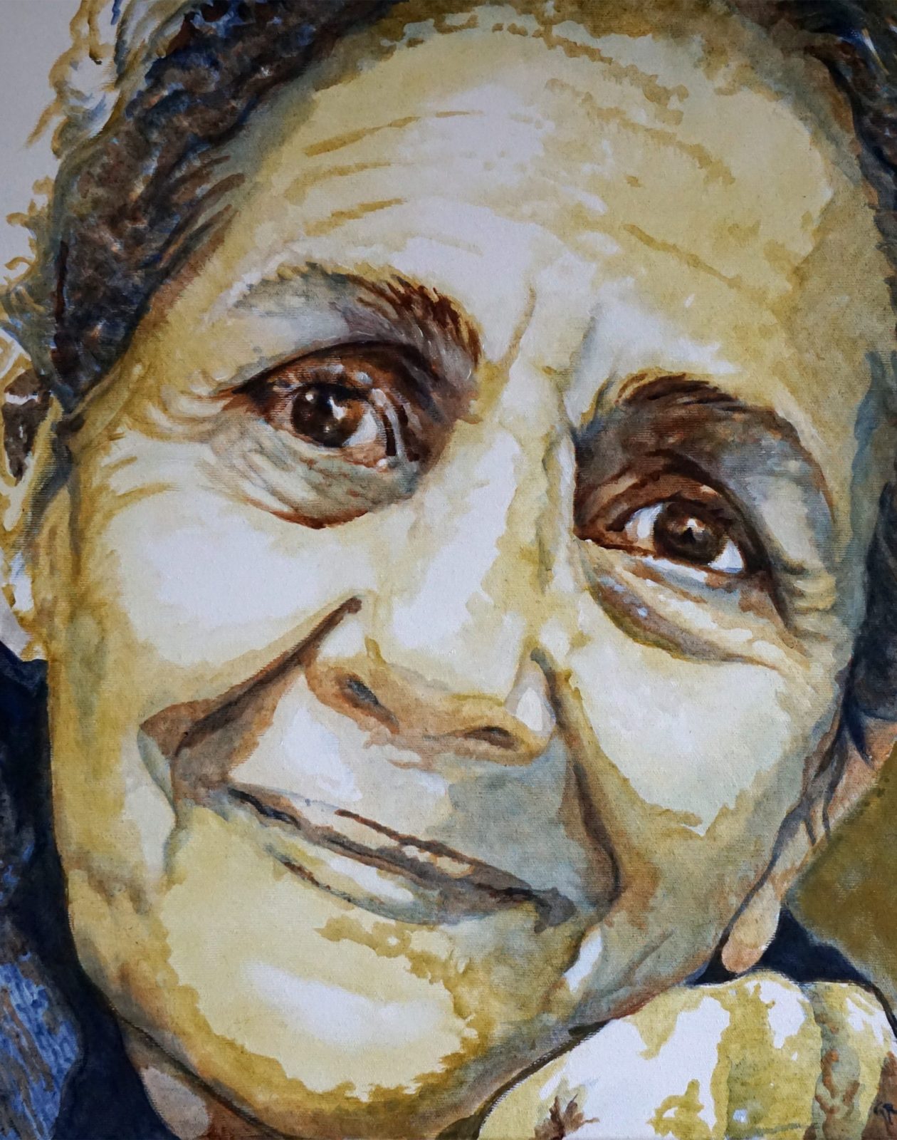 Deutsch-iranische Frauenrechtlerin Nahid Taghavi 2025, Acryl a. L., 60*50 cm © Gabriele Riedel