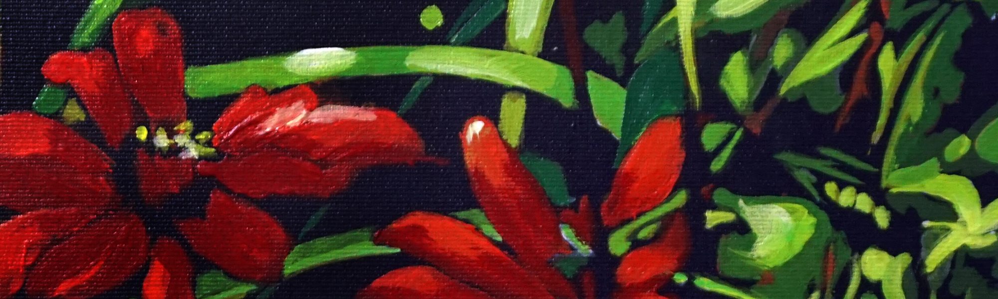 Dahlie, Acrylmalerei auf Leinwand, 20*20 cm, copyright Gabriele Riedel, 2025