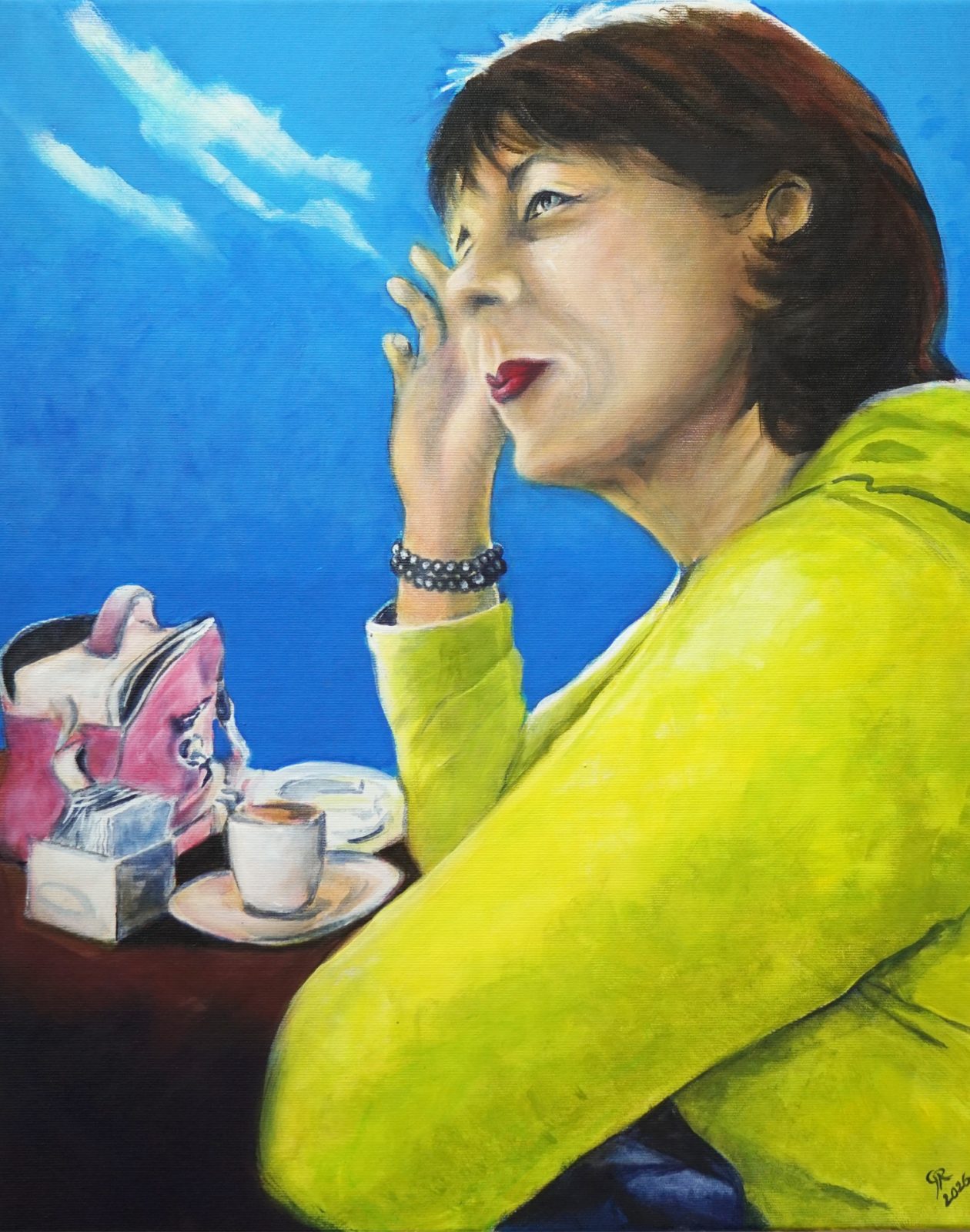 Blue dreams Acrylpainting, Acrylmalerei, 60*50 cm, 2026, copyright gabriele riedel, https://gabriele-riedel-art.de