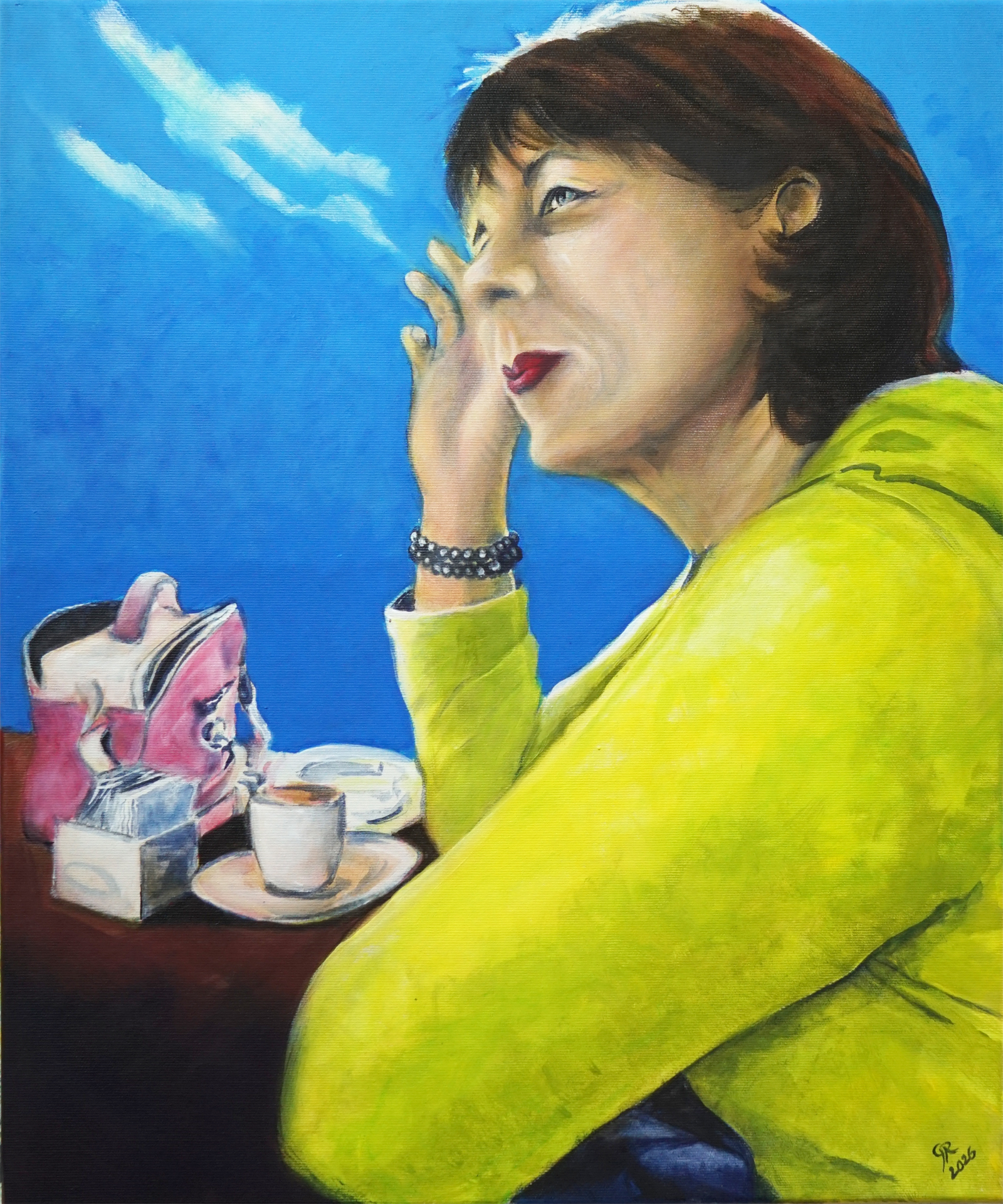 Blue dreams Acrylpainting, Acrylmalerei, 60*50 cm, 2026, copyright gabriele riedel, https://gabriele-riedel-art.de