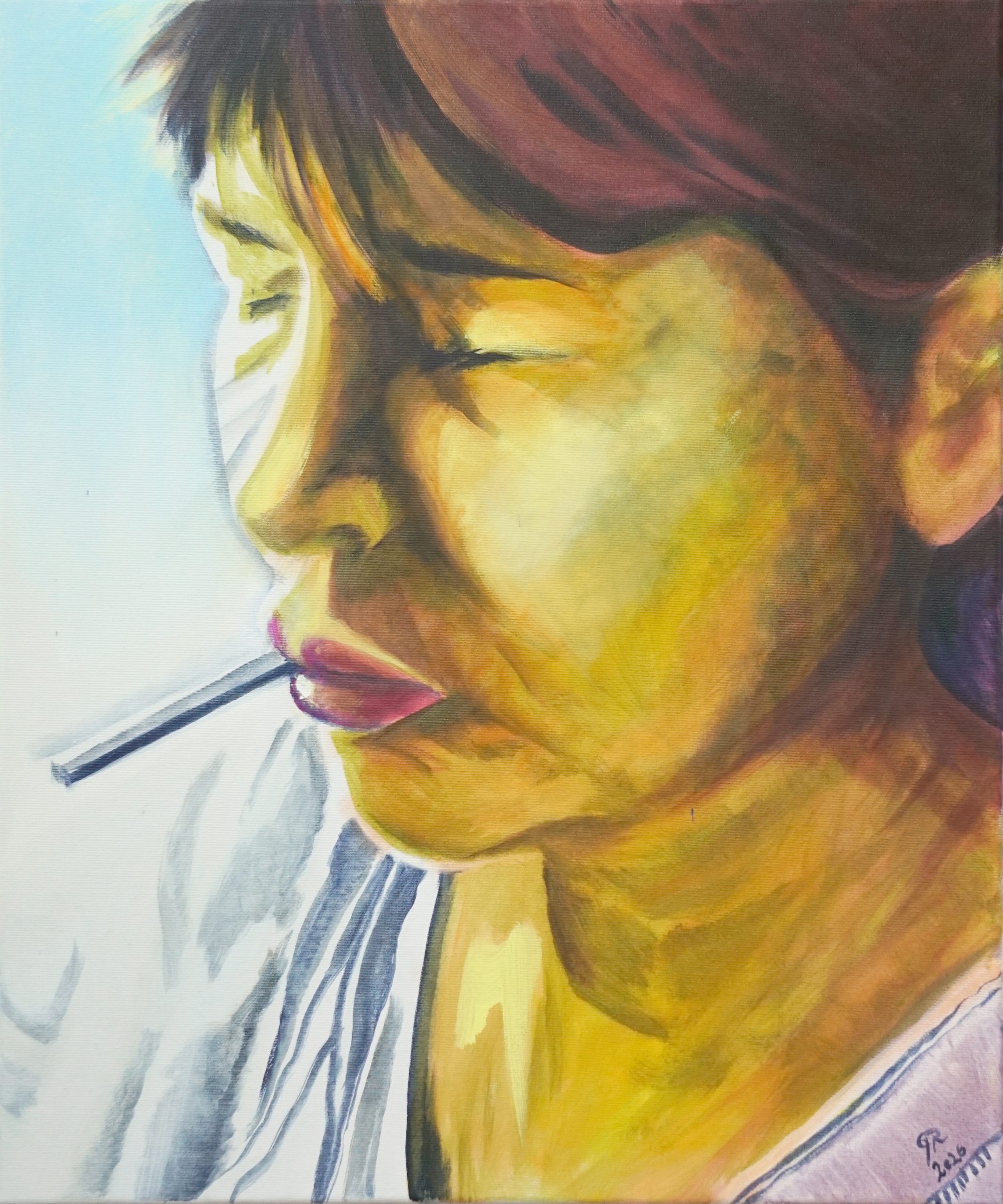 "I do it my way" Acrylpainting, Acrylmalerei, 60*50 cm, 2026, copyright gabriele riedel, https://gabriele-riedel-art.de