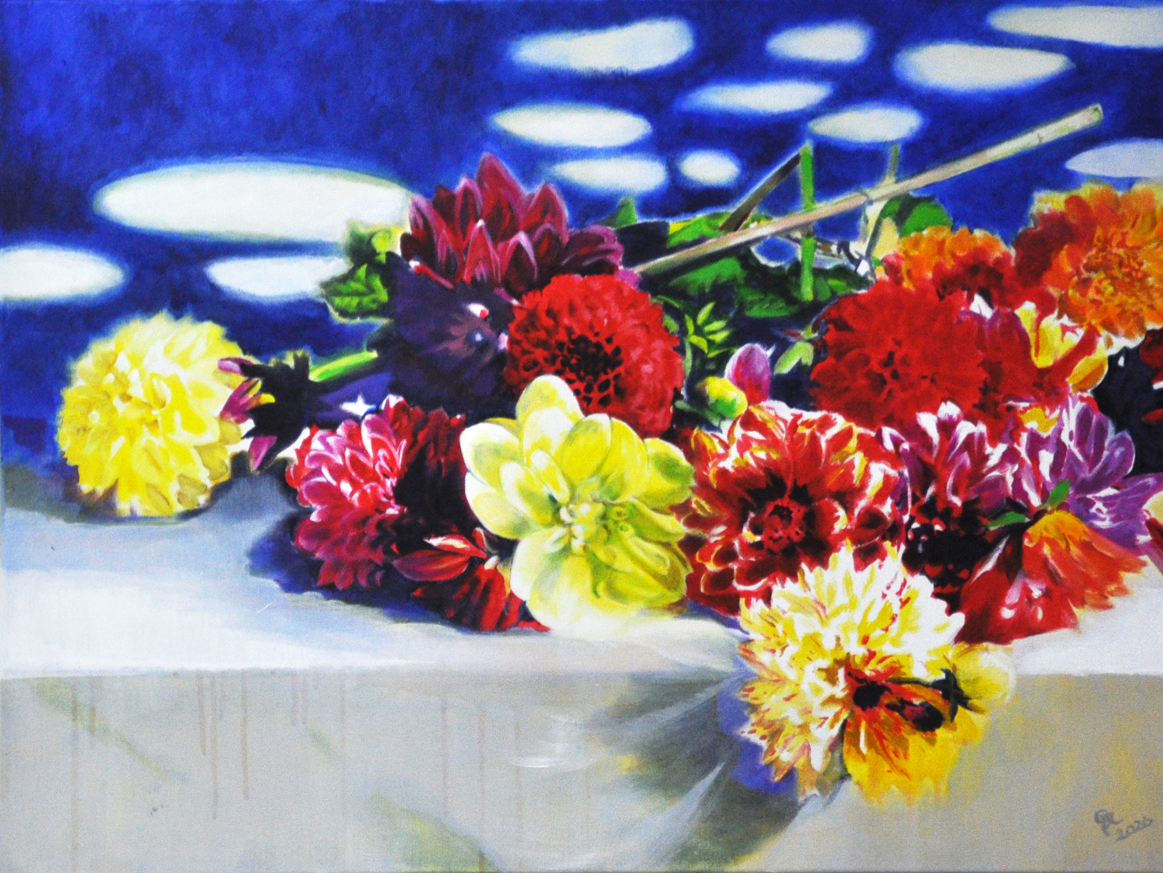 Der Spätsommer lässt grüßen, Acrylpainting, Acrylmalerei, 60*80 cm copyright gabriele riedel, https://gabriele-riedel-art.de